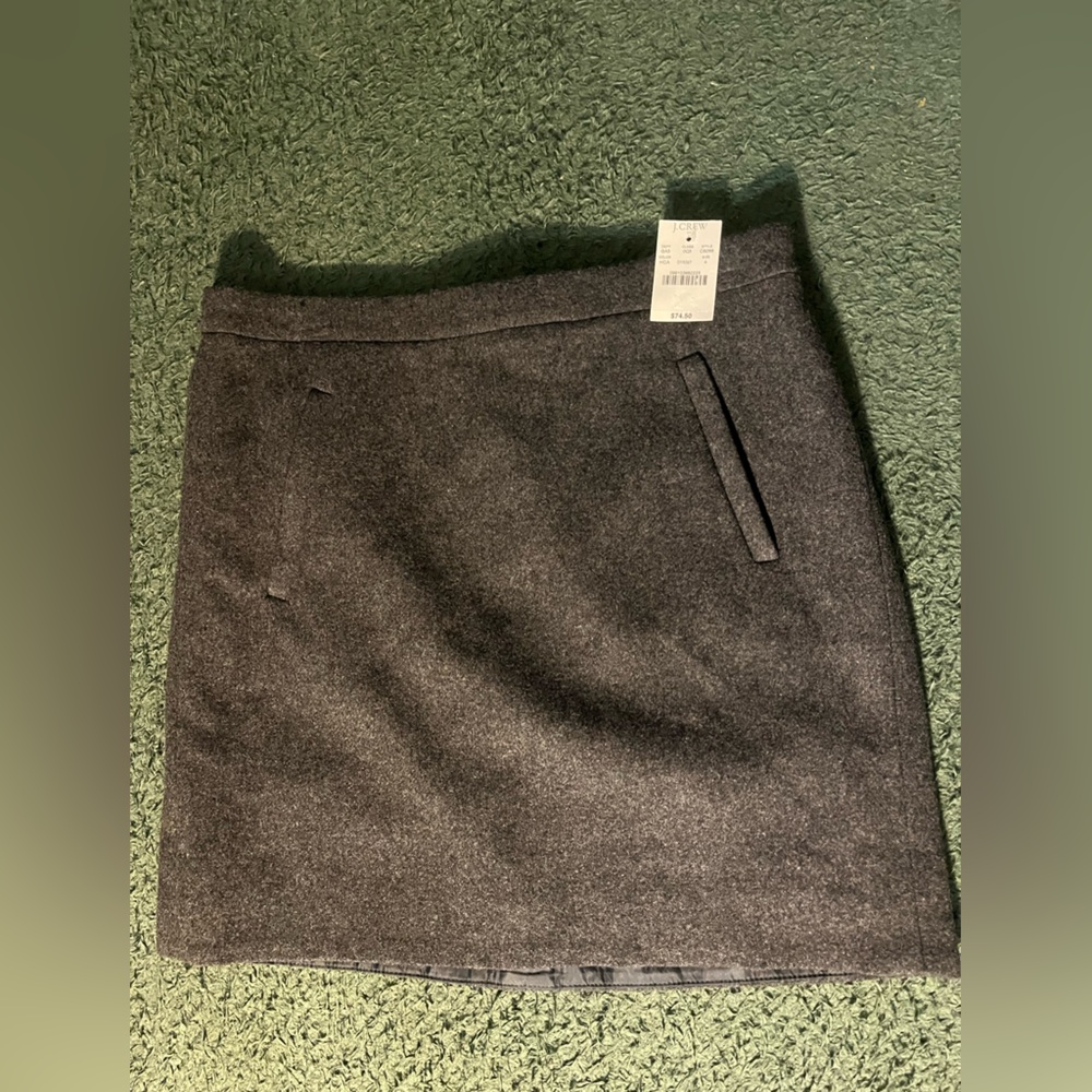 J. Crew Gray Wool Skirt women’s size 4 with tags